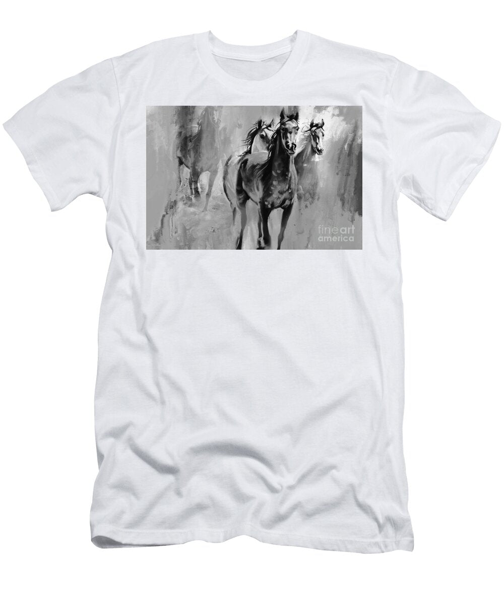Abstract Horse Painting 023 Gull G T-Shirt