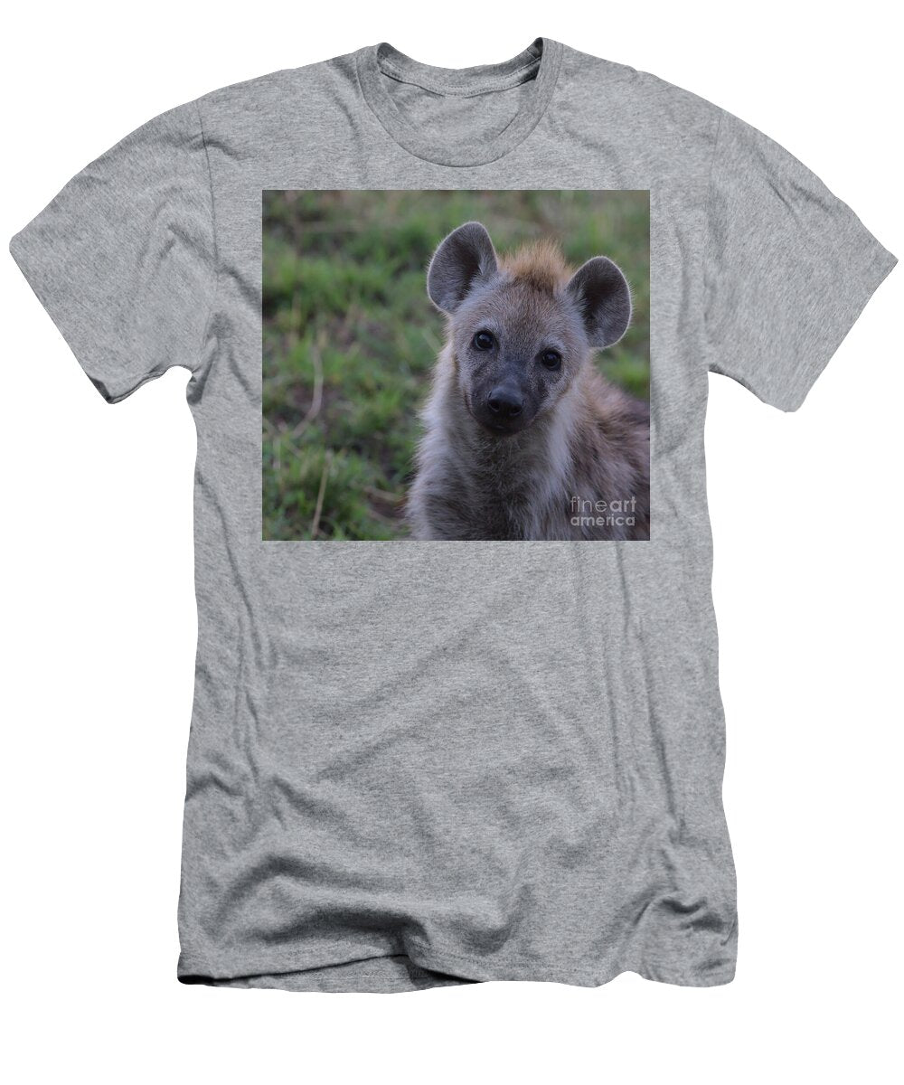 Adorable Backlit Portrait of Spotted Hyena Looking Curiously in the Wild Masai Mara Kenya Nirav Shah T-Shirt