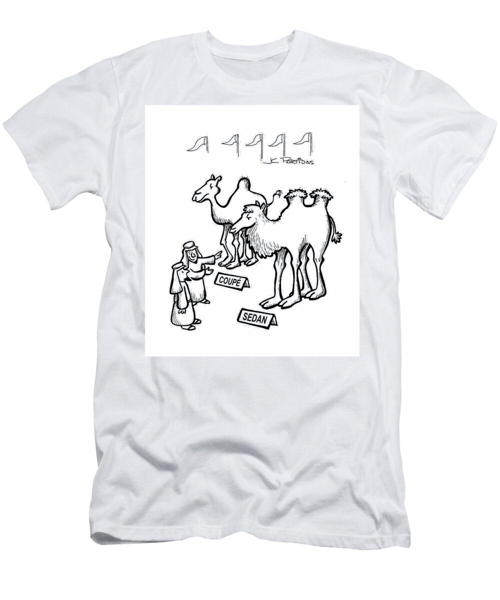 Arab Choosing a Camel to Buy in the Signs He Can Read Juan Carlos Partidas T-Shirt