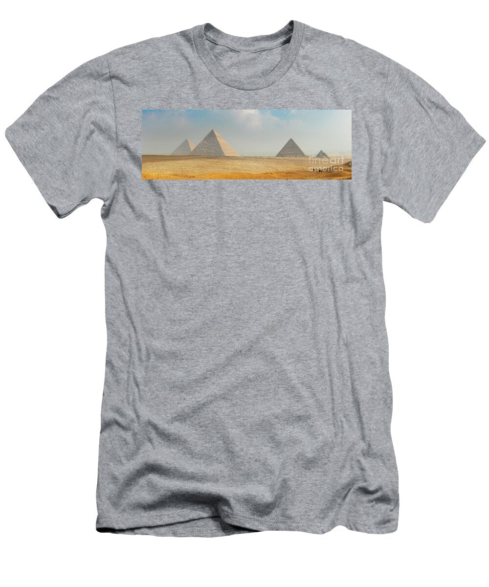 Panoramic View of the Ancient Egyptian Pyramids of Giza Egypt Delphimages Photo Creations T-Shirt